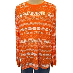 WHATABURGER Holiday Pajama Top Shirt Men size XXL 2XL Texas Comfy